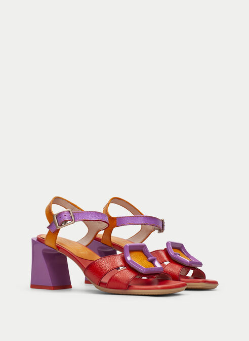 sandalias tacón mallorca rouge-violet-orange