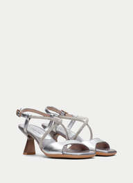outlet sandalias tacón danielle silver - hispanitas