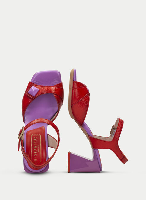 sandalias tacón mallorca violet-rosso