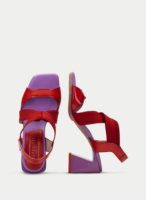 sandalias tacón mallorca violet-rouge
