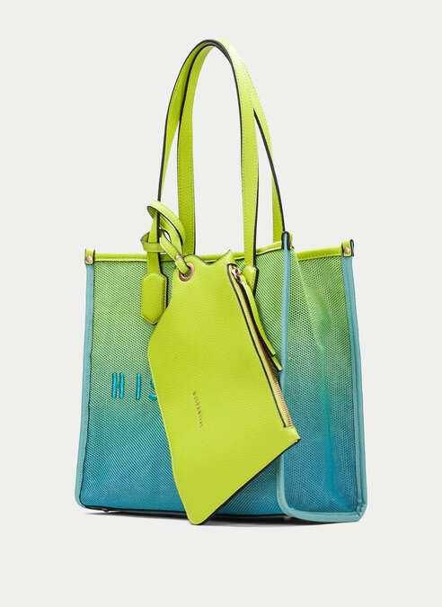 shopper bag  aquamarine-kiwi