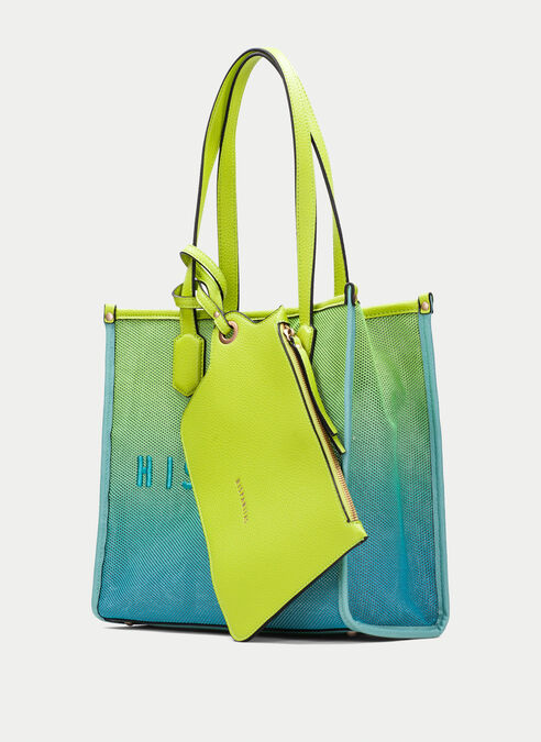 shopper bag  aquamarine-kiwi