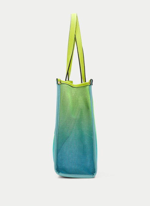 shopper bag  aquamarine-kiwi
