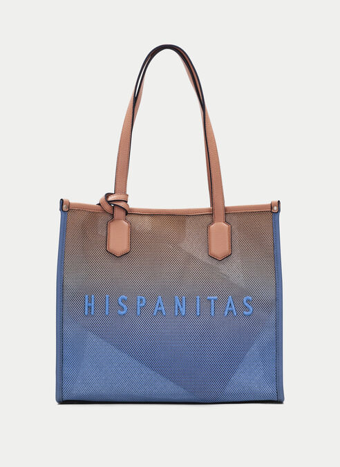 shopper bag  peach-azure