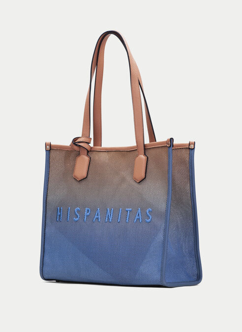 shopper bag  peach-azure