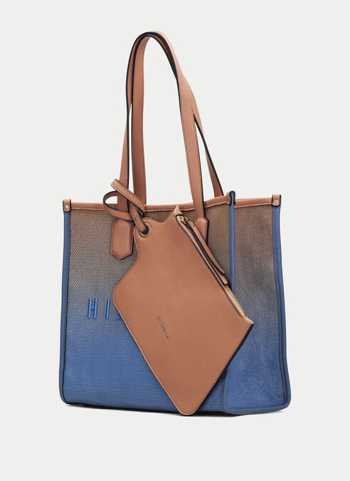 shopper bag  peach-azure
