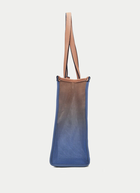 shopper bag  peach-azure