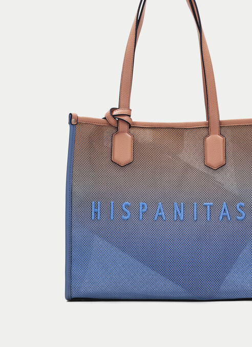 shopper bag  peach-azure