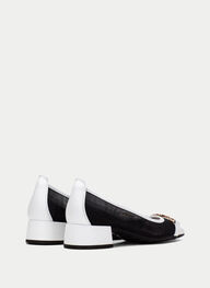 outlet ballerinas oporto weiß-schwarz - hispanitas