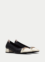 outlet ballerinas oporto schwarz-latte - hispanitas