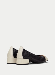 outlet ballerinas oporto schwarz-latte - hispanitas