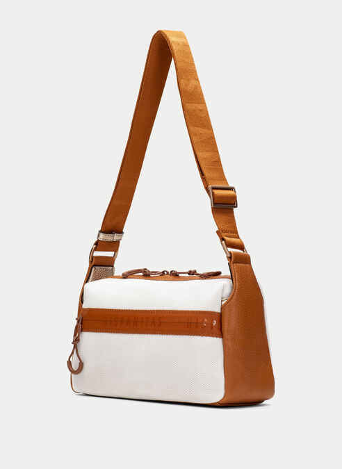 bandolera  blanche-cuir