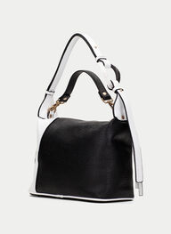 outlet sac-porte-epaule  blanche-noir - hispanitas