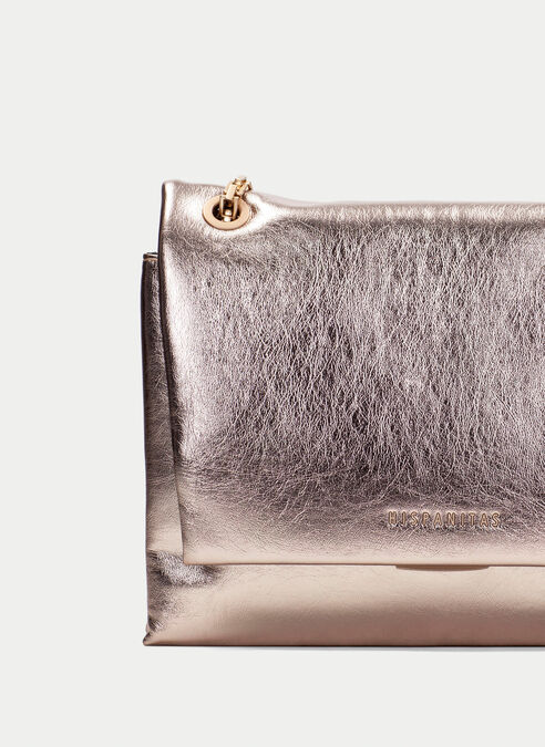 bolso de hombro  champagne