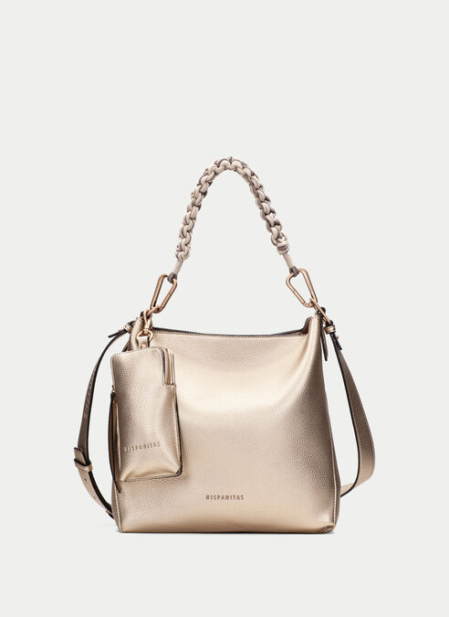 bolso de hombro  champagne