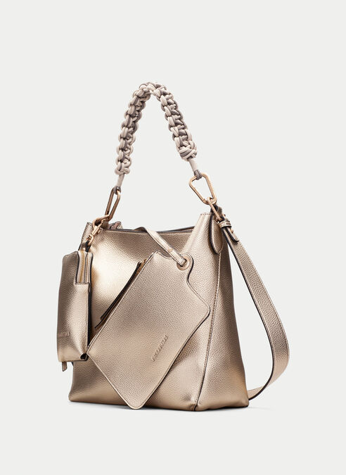 bolso de hombro  champagne