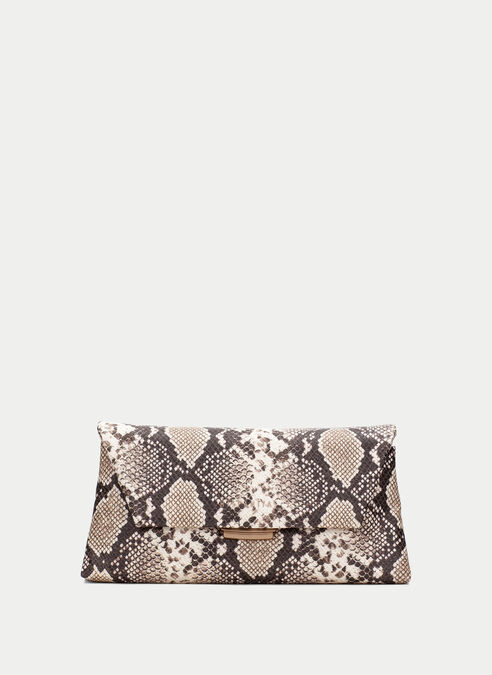 bolso de hombro  snake-taupe