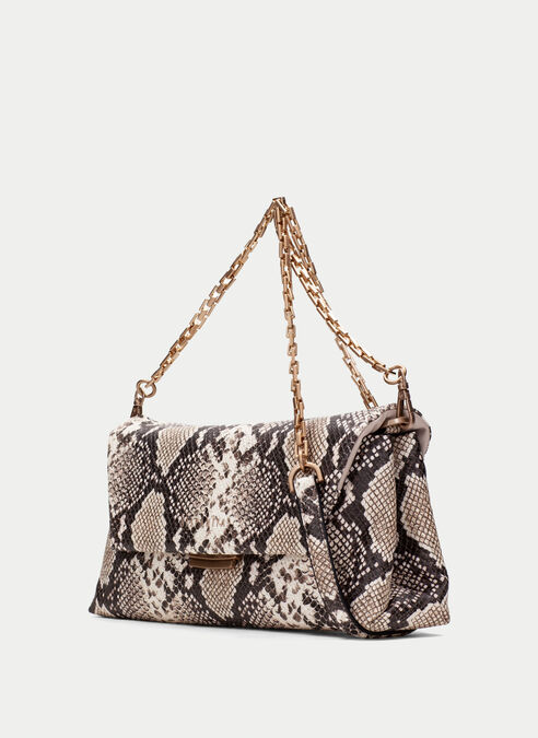 bolso de hombro  snake-taupe