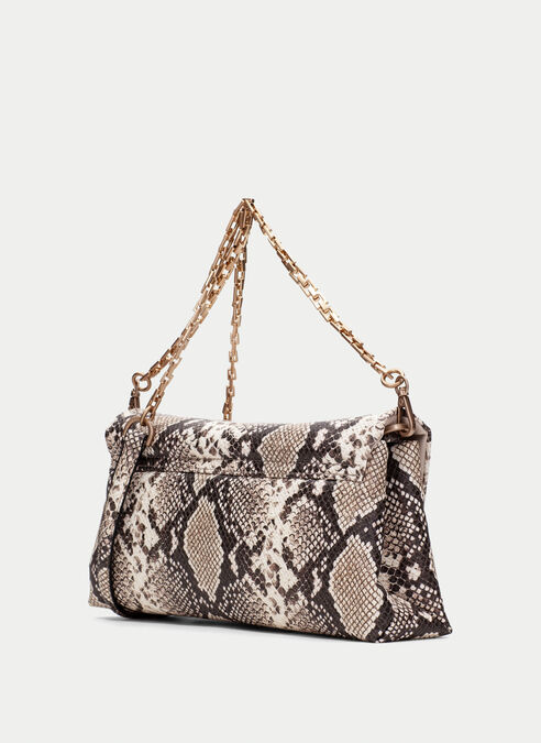 bolso de hombro  snake-taupe