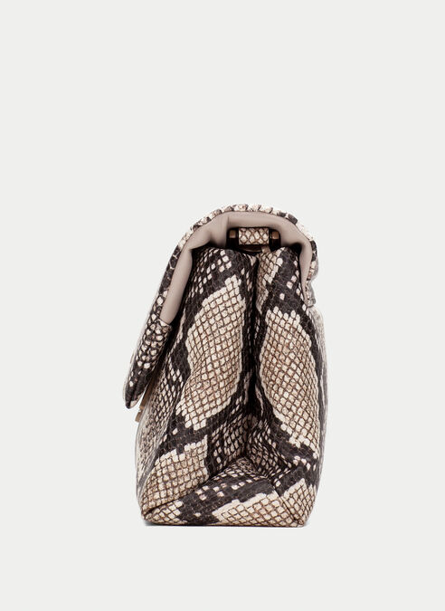 bolso de hombro  snake-taupe