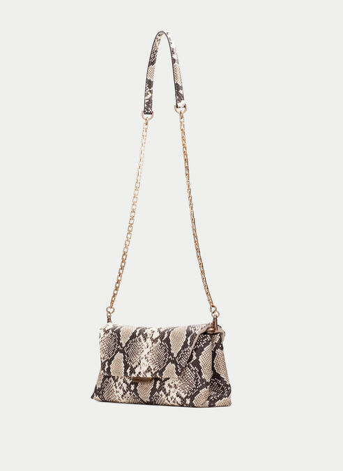 bolso de hombro  snake-taupe