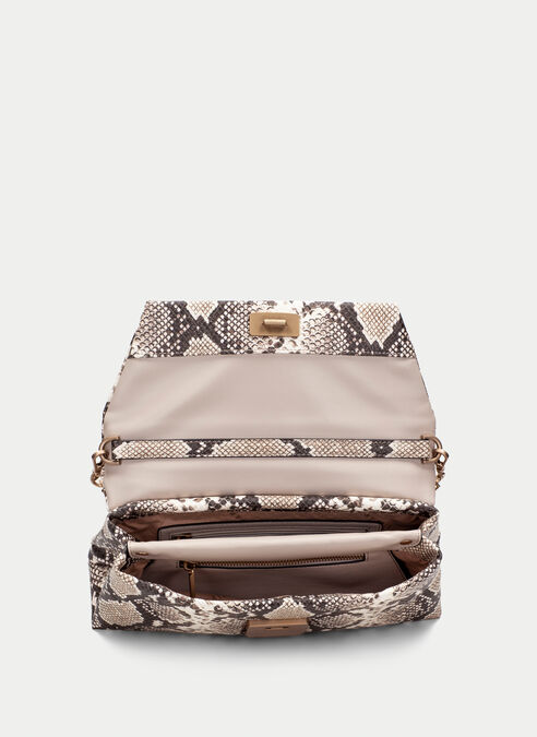 bolso de hombro  snake-taupe