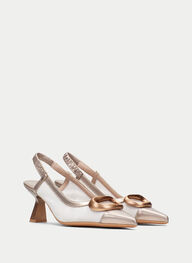 outlet talon-decouvert nova blanche-champagne - hispanitas