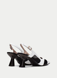 outlet talon-decouvert nova blanche-noir - hispanitas