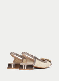 outlet talon-decouvert dali latte-champagne - hispanitas