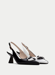 outlet talon-decouvert nova noir-blanche - hispanitas