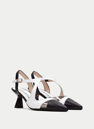 outlet talon-decouvert nova noir-blanche - hispanitas