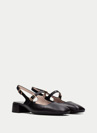 outlet talon-decouvert oporto noir - hispanitas