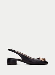 outlet talon-decouvert oporto noir - hispanitas