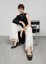 outlet talon-decouvert oporto noir - hispanitas