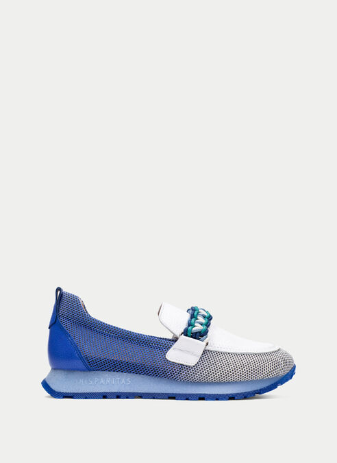 mocasín sport kansas bleu-blanche