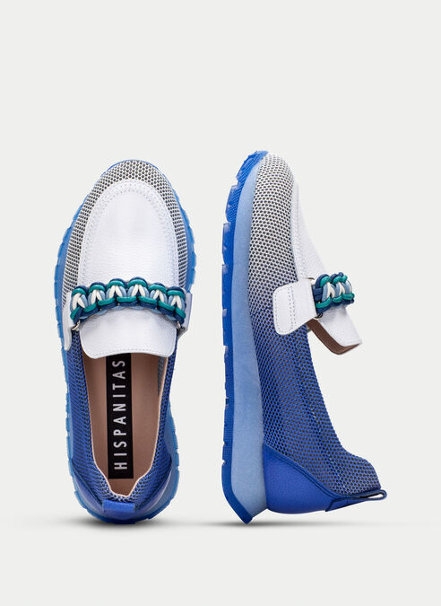 mocasín sport kansas bleu-blanche
