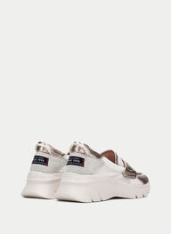 outlet mocassin-sport habana blanche-champagne - hispanitas