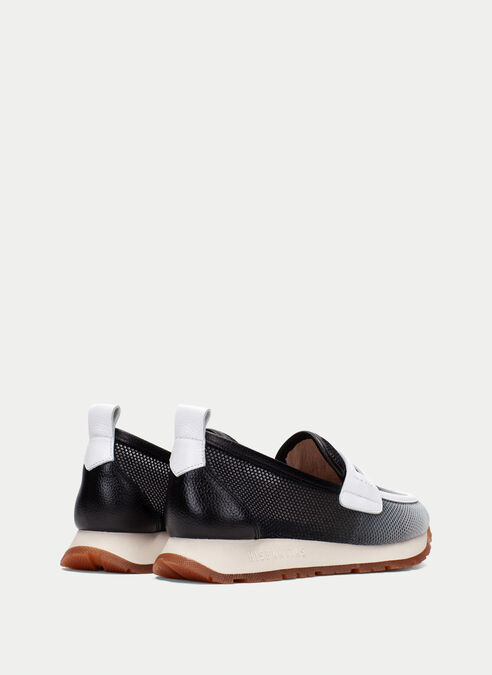 mocasín sport kansas noir-blanche