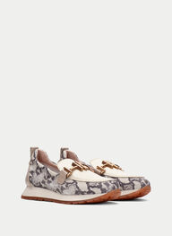 outlet mocassin-sport kansas python-taupe - hispanitas
