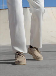 outlet chaussueres-bateau toscana taupe - hispanitas