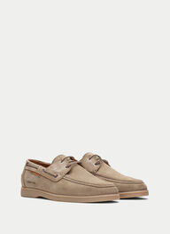 outlet chaussueres-bateau toscana taupe - hispanitas