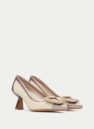 outlet pumps nova latte-champagne - hispanitas
