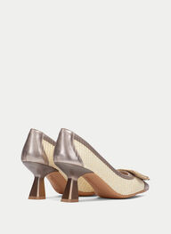 outlet pumps nova latte-champagne - hispanitas