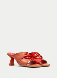 outlet sandalias destalonadas danielle coral-scarlet - hispanitas