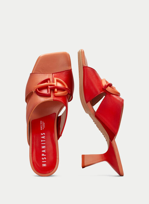 sandalias destalonadas danielle corail-scarlet