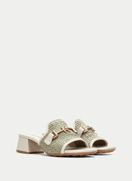 outlet sandalias destalonadas dallas latte-eucalipto - hispanitas