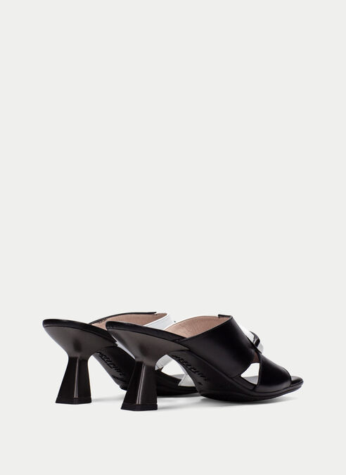 sandalias destalonadas danielle noir-blanche