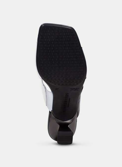 sandalias destalonadas danielle noir-blanche
