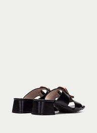 outlet sandalias destalonadas dallas negro - hispanitas