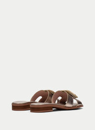 outlet sandale-plane yakarta champagne - hispanitas